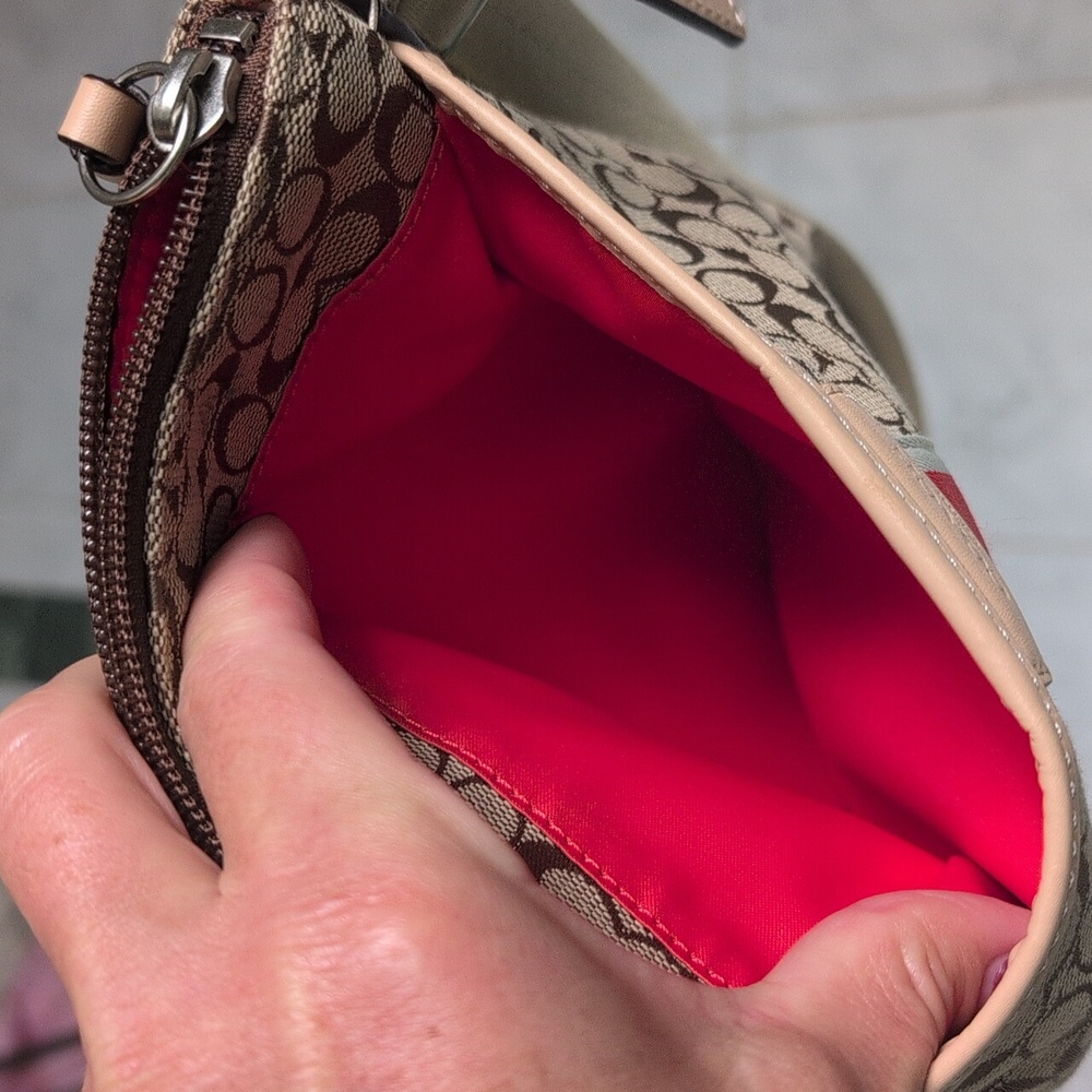 Coach Signature Canvas Crossbody. EUC - Picture 5 of 7